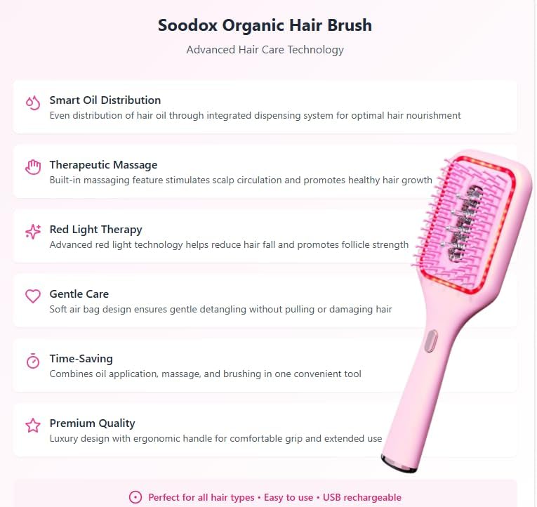 GlowDrip™ – Red Light Scalp Oil Brush
