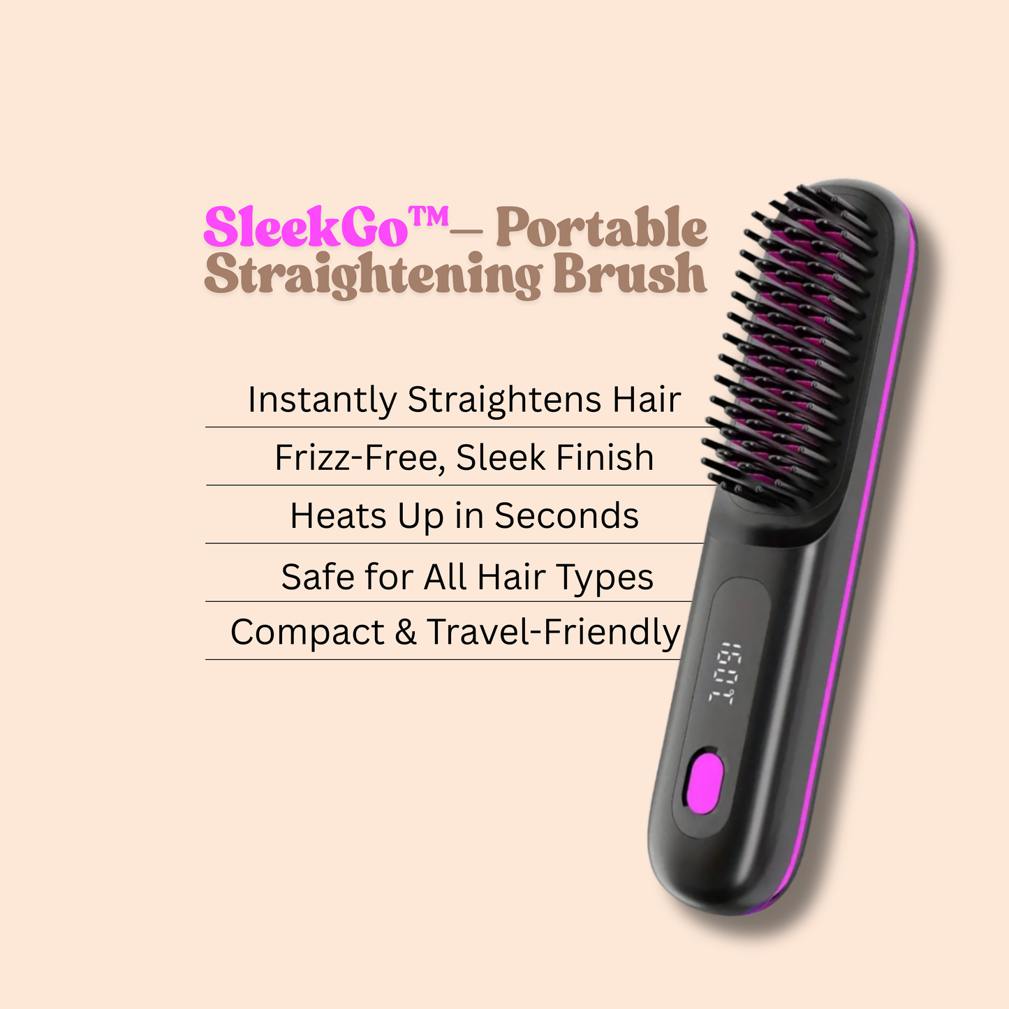SleekGo™ – Portable Straightening Brush